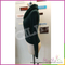 Modern design pretty women's black knitted sweater cardigan with fur collar
