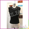 Super value wholesale black lady round neck collar sleeveless vest sweater with pearl