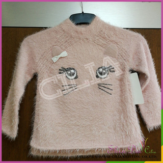 High quality new design white hand knitted embroidered sweater pullover for little girl