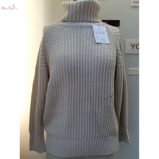 Custom autumn winter warm long sleeve knit turtleneck sweaters for women lady