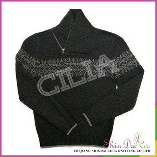 Wholesales fashionable kids high neck knitted pullover sweater