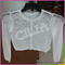 Best selling new high quality white girl crochet hollow jacquard autumn winter sweater cardigan