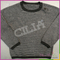Wholesale latest new style winter warm handmade knittng stripe woolen cardigan sweater