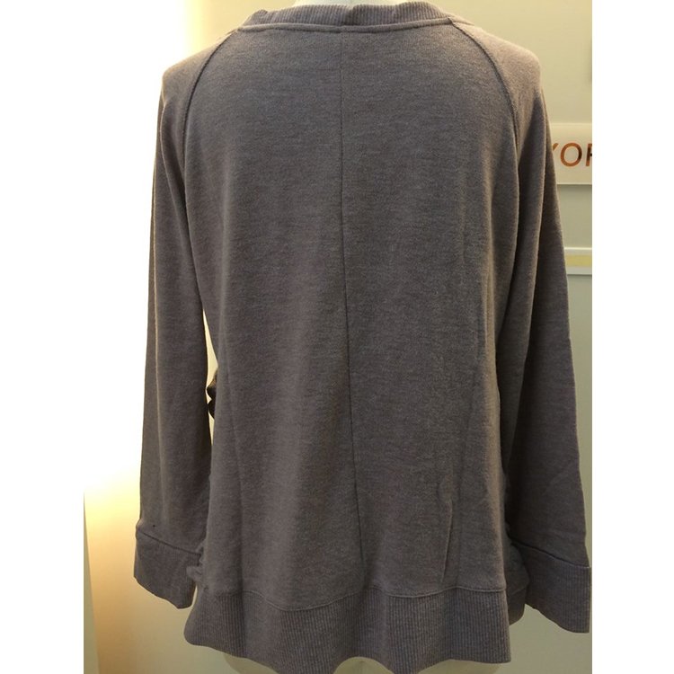 New style wholesale pure color womens winter knitted slouchy pullover sweater