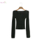 China supplier hot sale fashion womens knitted pullover sweaters with a navel on it