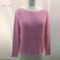 Factory Price Winter Women Comfortable Crewneck Hand Knit Pullover Sweater
