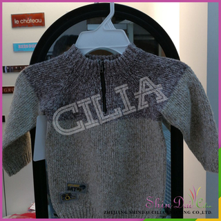 Factory free sample winter warm knitted patterns pullover sweater for boy