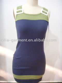 Sleeveless ladies sweater dress