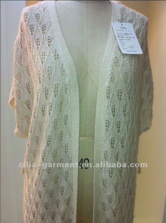 Ladies Elegant Open Cardigan Knitted Sweater
