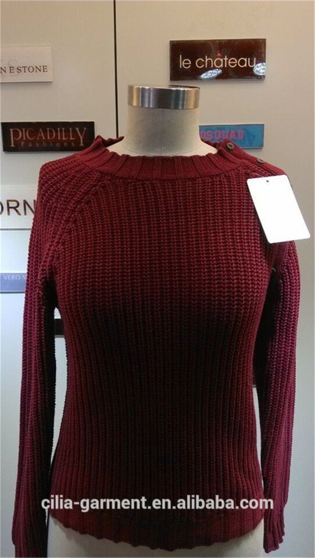 2015 new fashion knitting sweater with long sleeve pullover