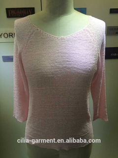 2015 new fashion lady designer shirts (50%acrylic 50%nylon)