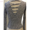 Fashion cheap custom sex lace up knitted apparel pullover sweater