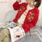 High quality new design without buttons embroidery jacket cardigan sweater for firl