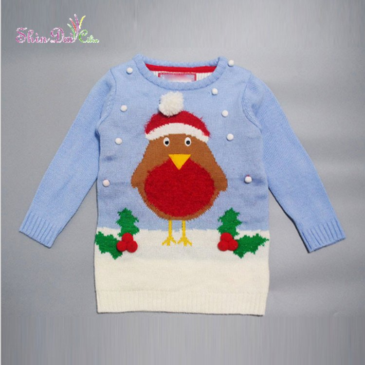 Latest Design Promotional Lovely Knitting Pattern Kid Christmas Sweater