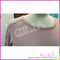 Cute and fashion woman pink round neck collar knitted pullover sweater with lace