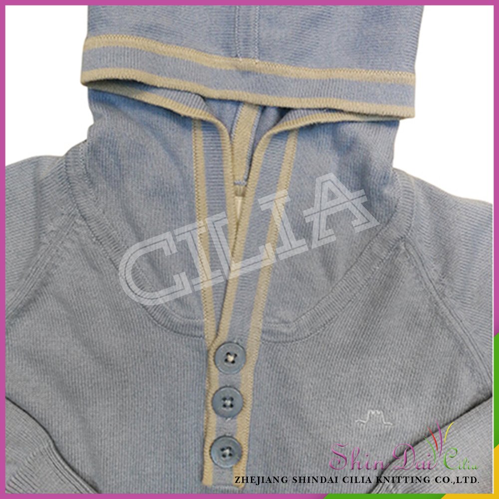 Wholesale italy style blue boy cashmere cardigan sweater hoodie with zipper