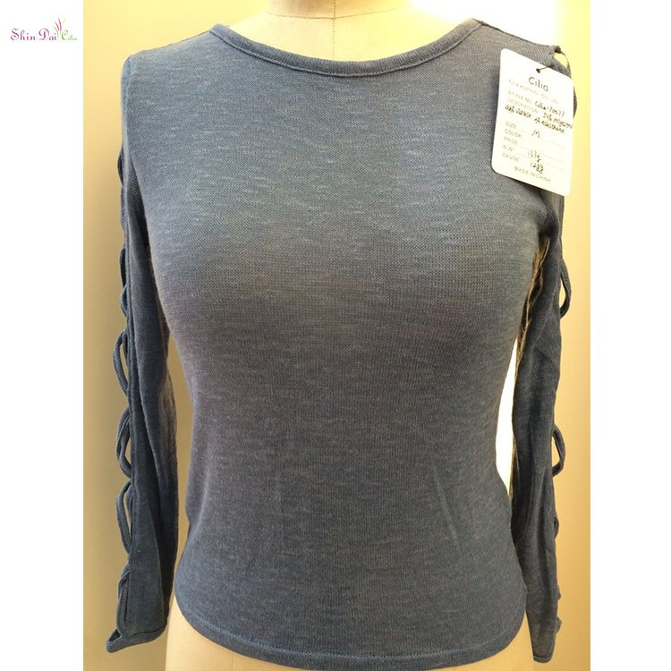 Directly sell from factory lady fashion long sleeve knit pullover clothing sweater