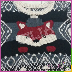 Alibaba supplier quality-assured boy anime pullover sweater with fox jacquard