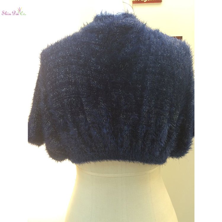 Latest design korean style nylon+lurex women girls cardigan sweaters