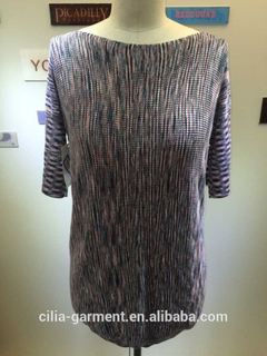 2015 new design ladies dress with medium sleeve