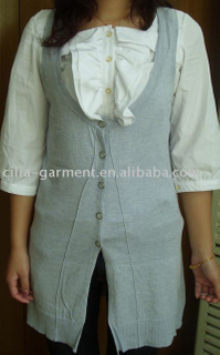 ladies' fashion sleeveless cardigan sweater