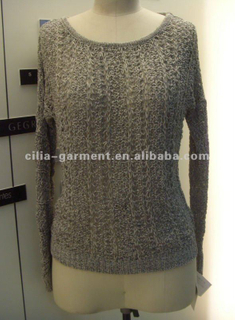LADY 3gg pointelle knit sweater