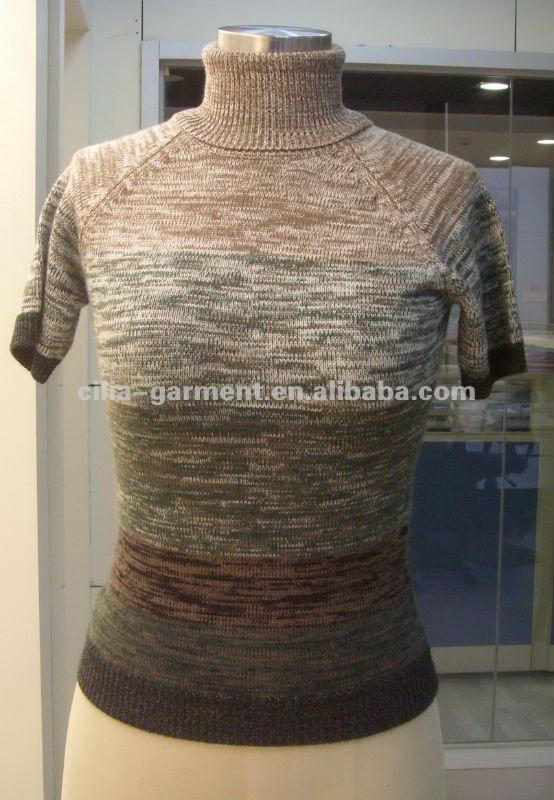 cilia110255,lady 12gg flat knit pullover sweater