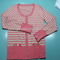 lady 12gg flat knit stripe cardigan sweater