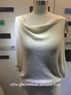 2015 new fashion lady sweater short bat shirt