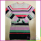 Hot sale children plus size rainbow knitting stripe patterns drawstring sweater dresses