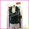 Modern design pretty women's black knitted sweater cardigan with fur collar