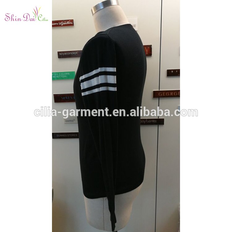 Cheap custom fashion black men the long sleeve knitwear cotton pullover sweater