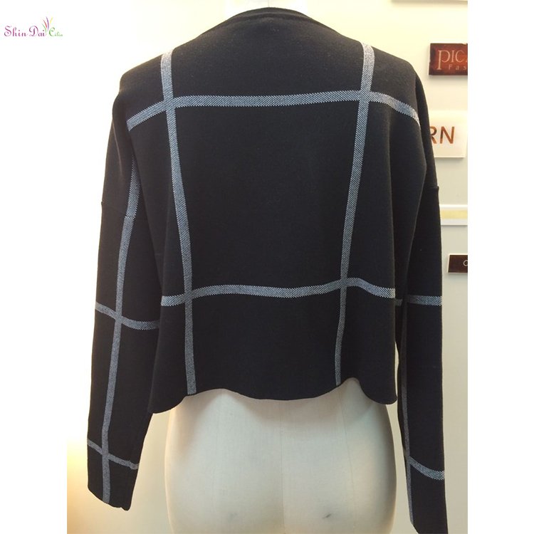 Latest design comfortable women knit round neck collar sweater for autumn winter