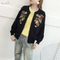 High quality new design without buttons embroidery jacket cardigan sweater for firl