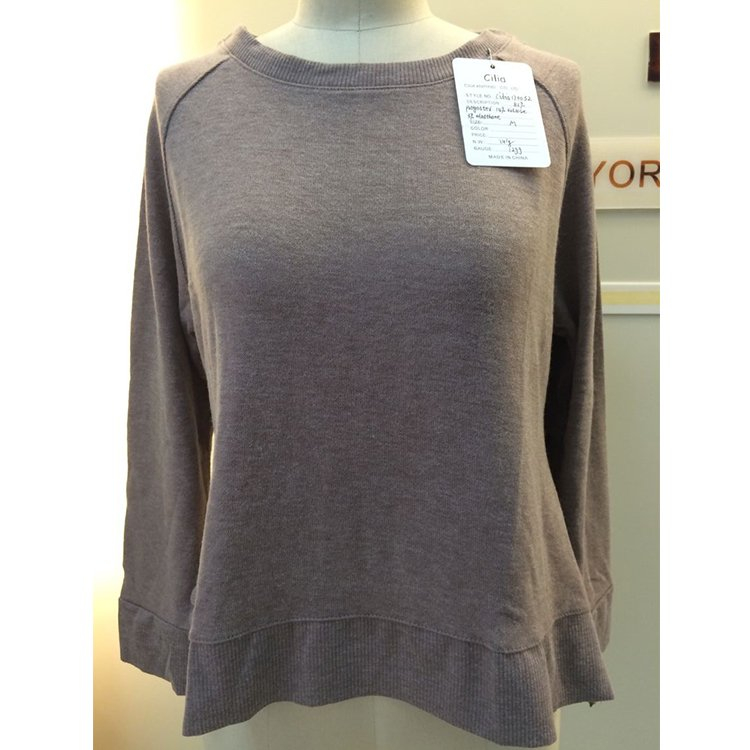 New style wholesale pure color womens winter knitted slouchy pullover sweater