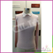 Top selling lady spring summer blank tight pullover sweater with white lace neck