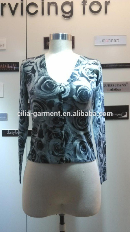 2014 ladies' knitwear,lady sweater,Printing cardigan