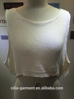 2015 fashion ladies vest (cotton/acrylic)