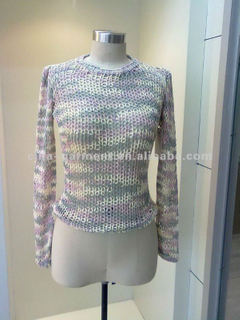 cilia12049,handknit tape pullover