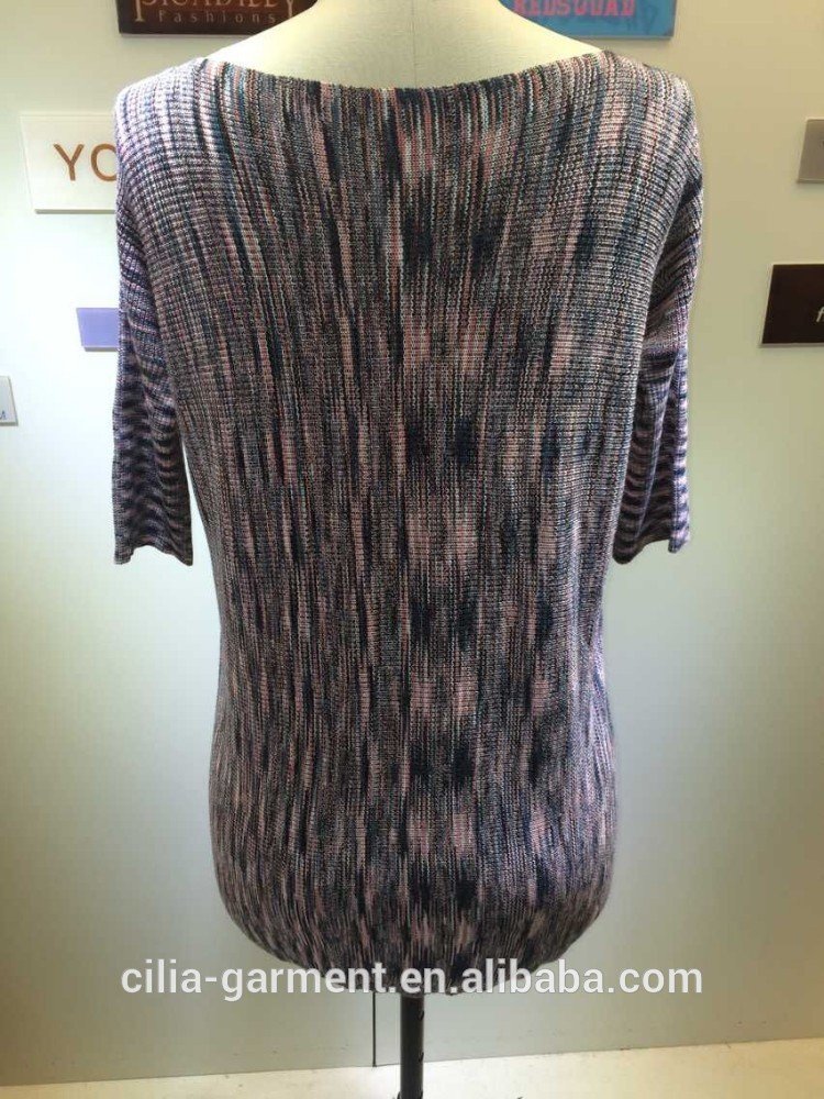 2015 new design ladies dress with medium sleeve