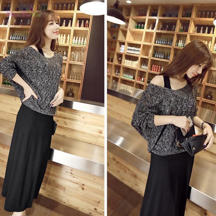 Good design women's ladies fancy deep v neck knitted hollow pullover sweater