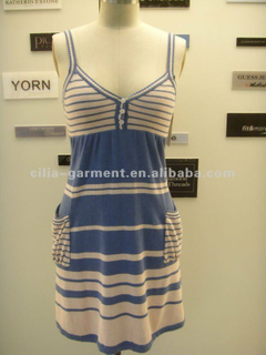 LADY 12gg jersey knit stripe sweater