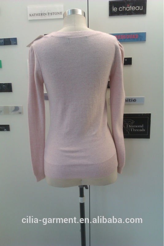 lady sweater fashion design wool garment cardigan long with silk