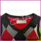Cheap custom pretty boy 100% cotton knitting square jacquard sweater vest