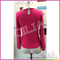 Good design sexy women's rose red knitted pullover sweater with white shirt collar