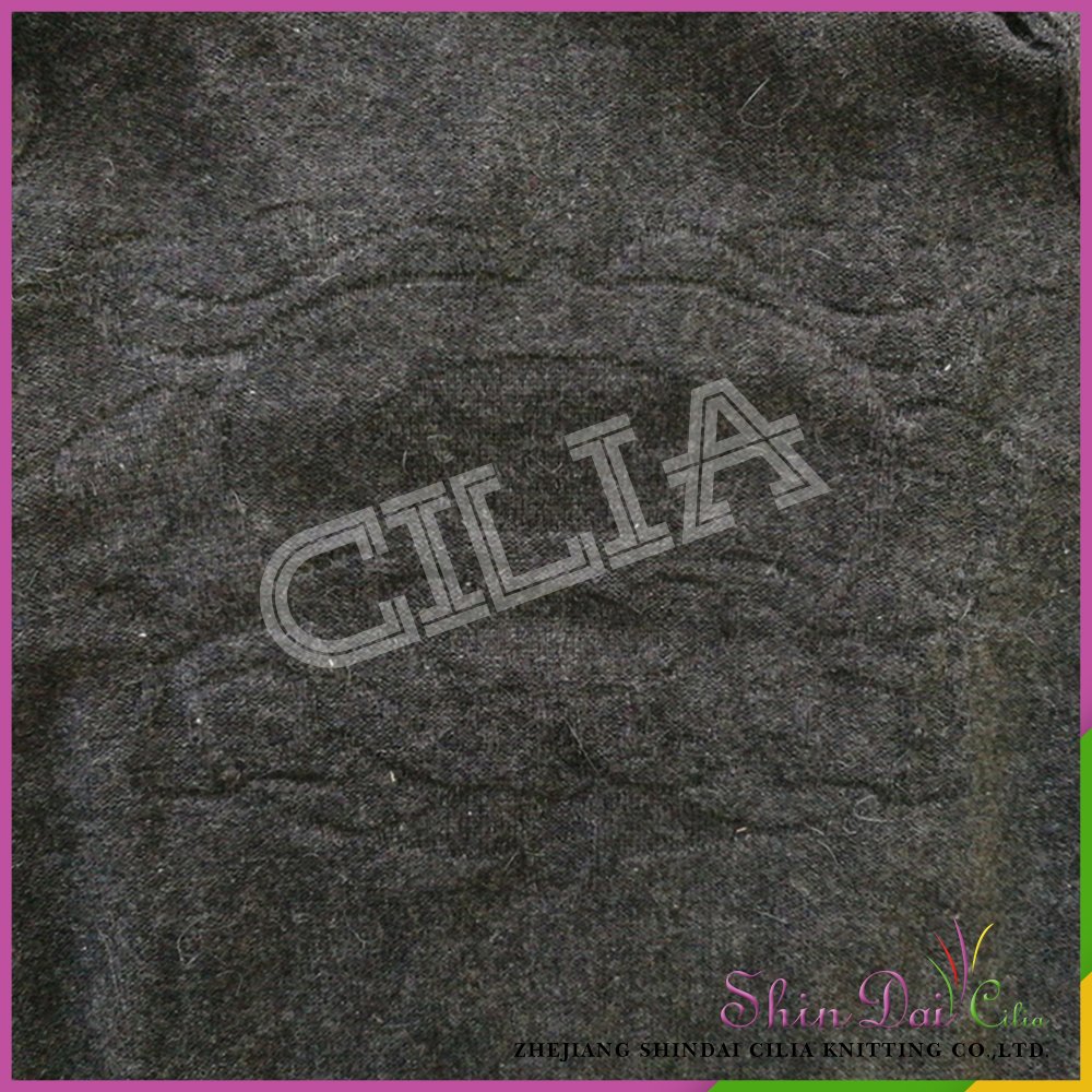 Fashion cheap custom girl black computer knitted cashmere wool sweater