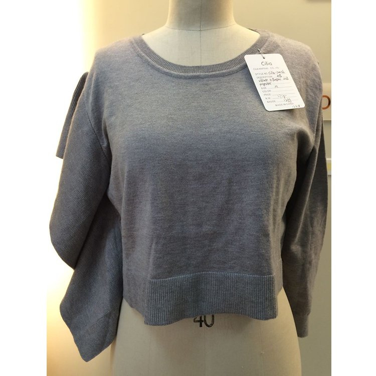 Prompt delivery women newest fashion blank round neck knitting sweater