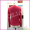 Wholesale new design lady women red woolen cardigan sweater with falbala