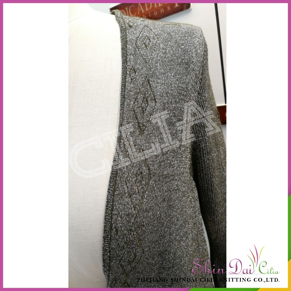 Cheap wholesale women ladies fancy knit cardigan sweater with jacquard