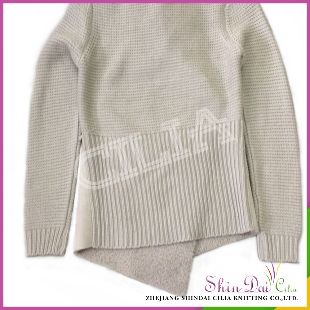 Factory directly provide latest new style 100%acrylic shawl collar cardigan sweater for lady